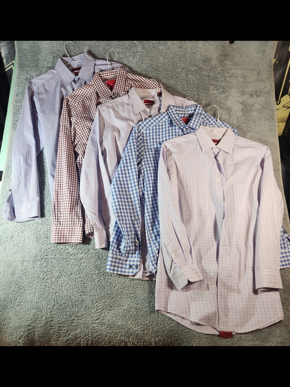 Alfani Dress Shirts Lot of 5 Men’s M 15.5 32/33 Slim Fit Stretch Button Up